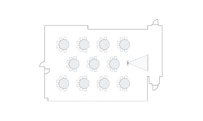 Statesman I & II Banquet floorplan